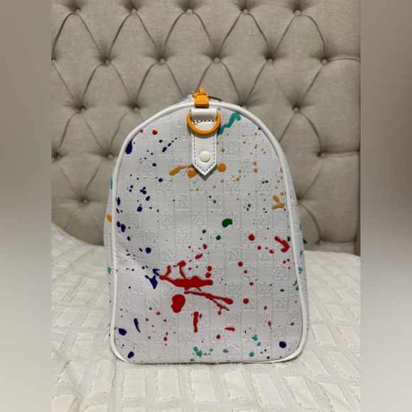 NWT Jordan Monogram duffle bag Paint Splatter Sail Green - Picture 7 of 12